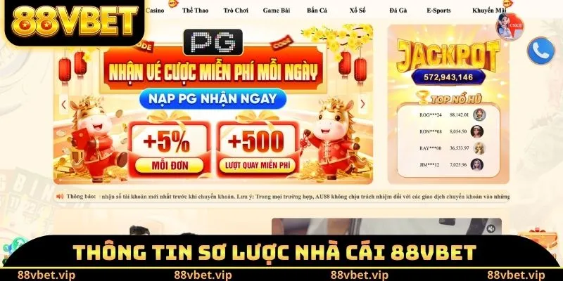88VBET – Nhà Cái Giải Trí Trực Tuyến Đổi Thưởng Uy Tín 2026 15 Thông tin sơ lược nhà cái 88vbet